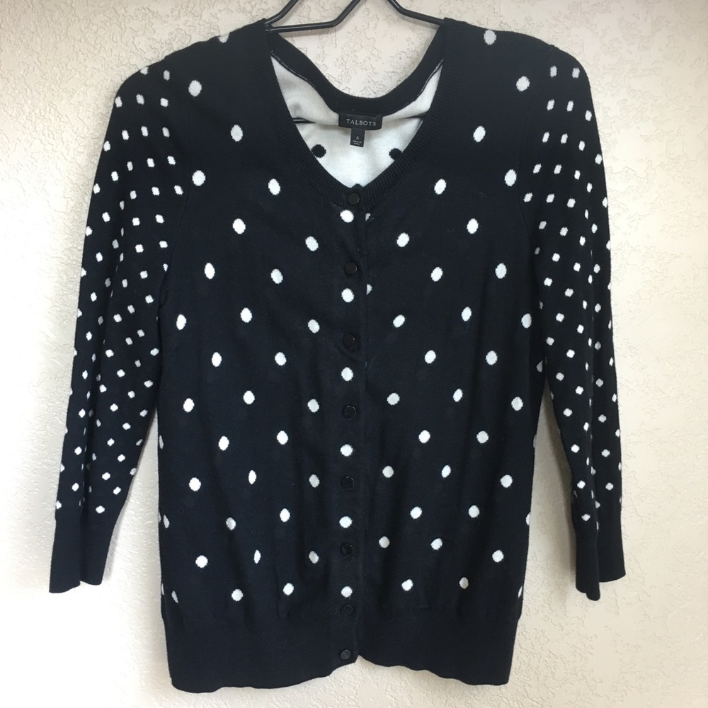 ✨HP✨ Talbots Sm polka dot cardigan